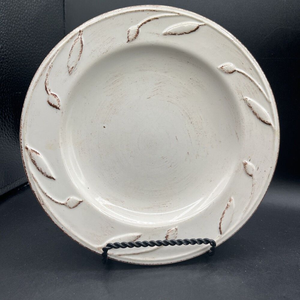 Signature SORRENTO WHEAT Cream Color Salad Dessert plate 8 1/4" Stoneware Retire